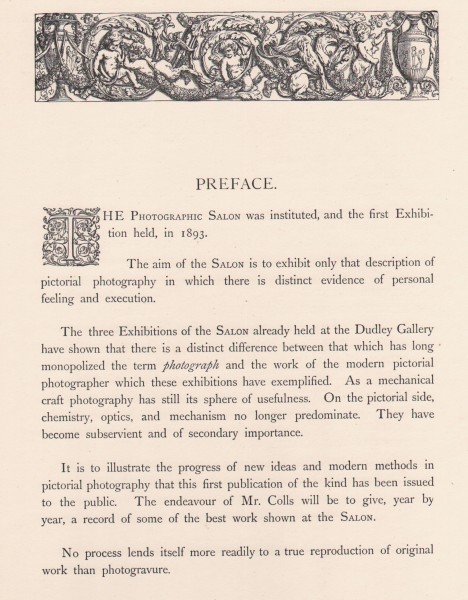 Preface: Pictorial Photographs 1895