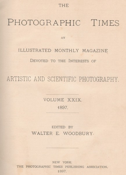 The Photographic Times: 1897
